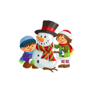 Kids Making Snowman